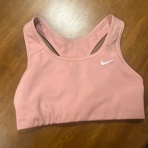Pink Nike sports bra